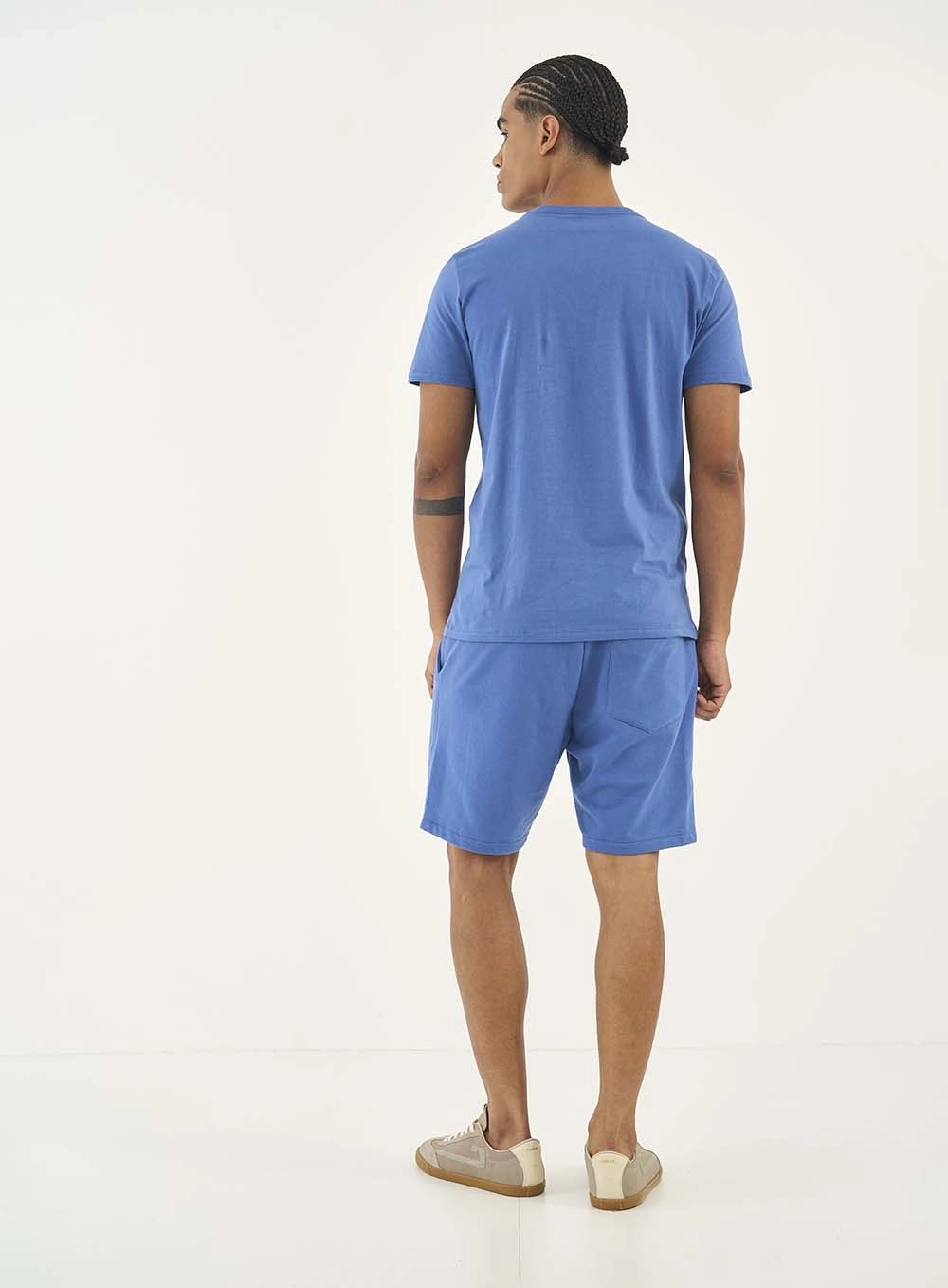 Camiseta Slim Com Estampa Azul