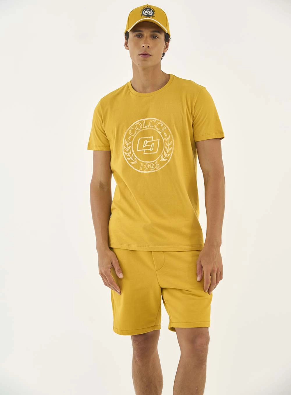 Camiseta Slim Com Estampa Amarelo