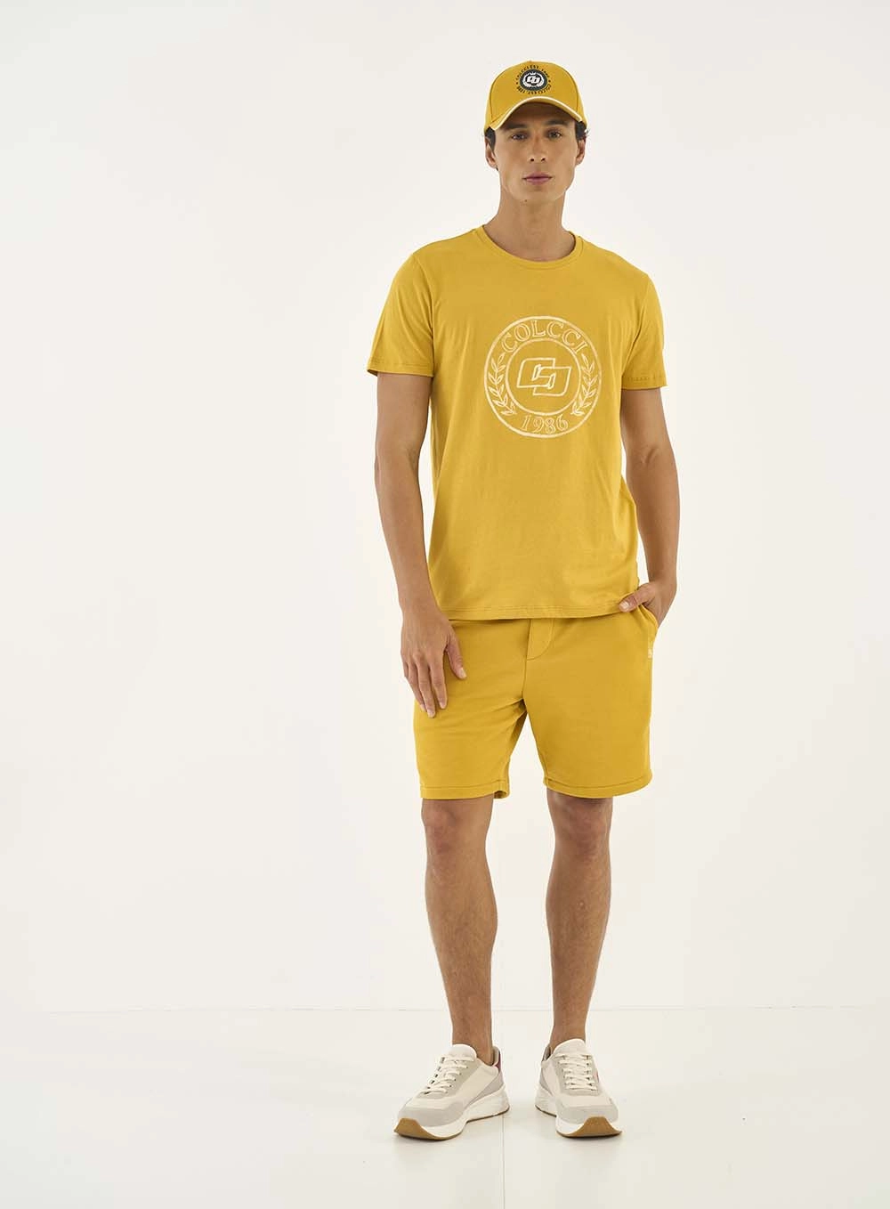 Camiseta Slim Com Estampa Amarelo