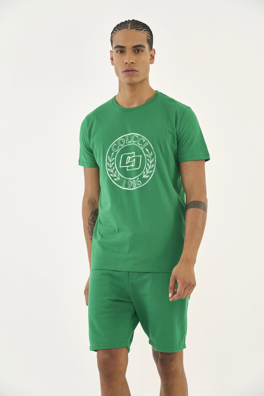 Camiseta Slim Com Estampa Verde