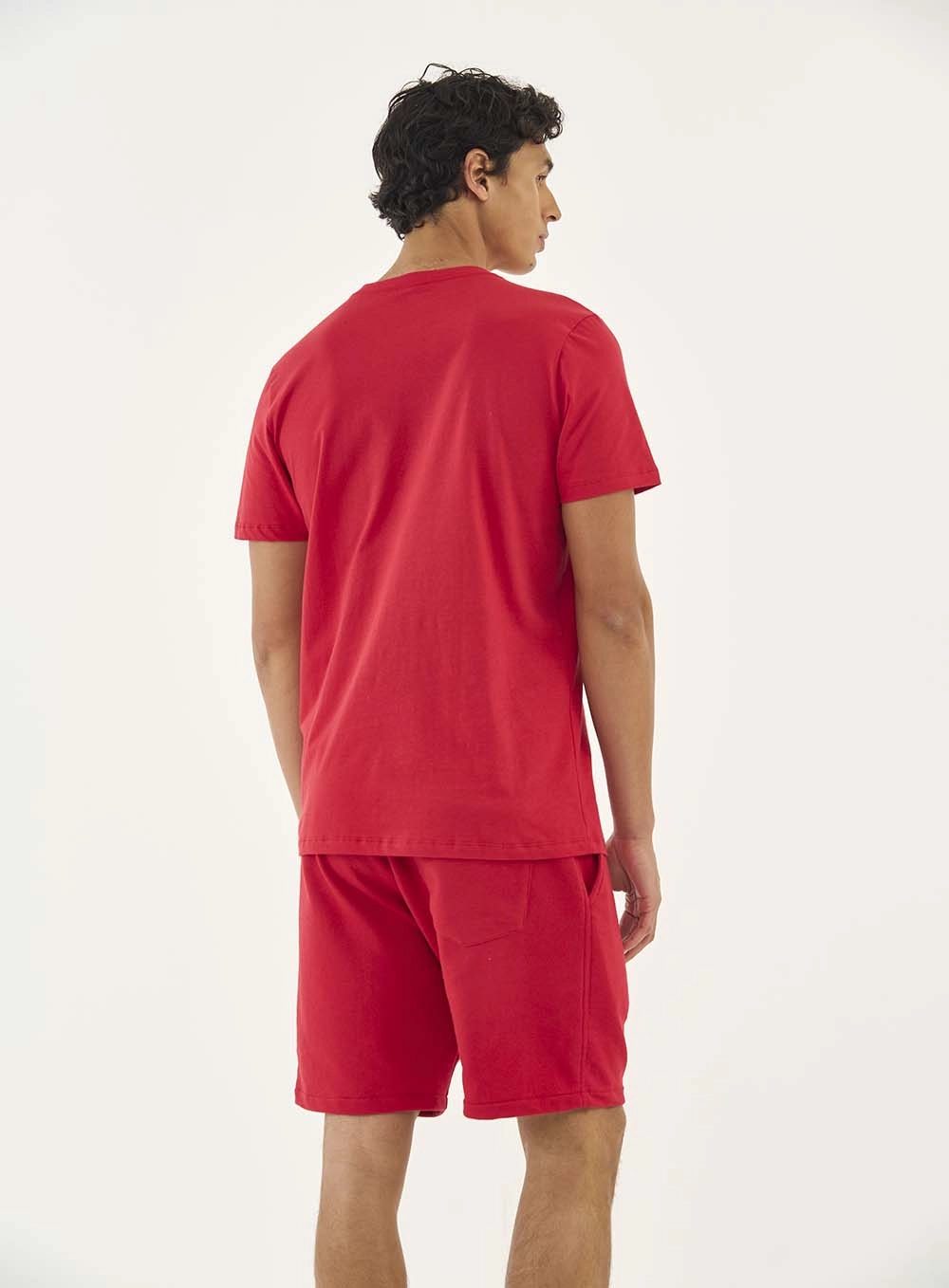 Camiseta Slim Com Estampa Vermelho