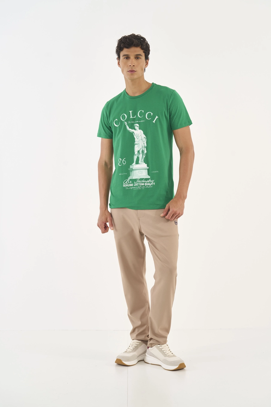 Camiseta Slim Estampa Godspeed Verde