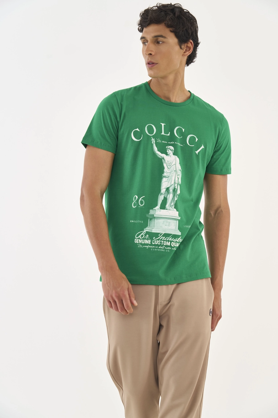 Camiseta Slim Estampa Godspeed Verde