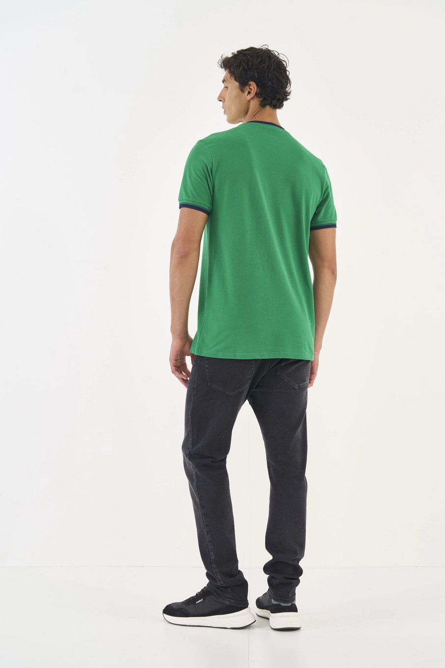 Camiseta Slim Manga Curta Verde