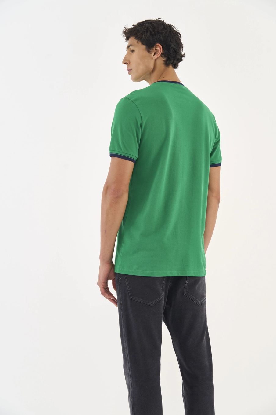 Camiseta Slim Manga Curta Verde