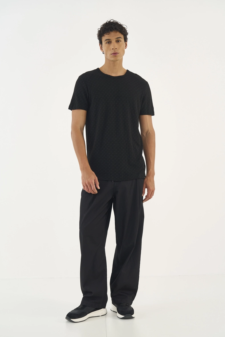 Camiseta Slim Com Textura