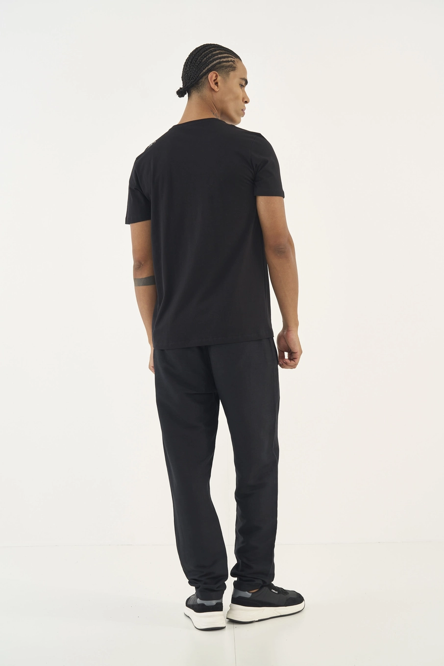 Camiseta Slim Com Logo Estampada Preto