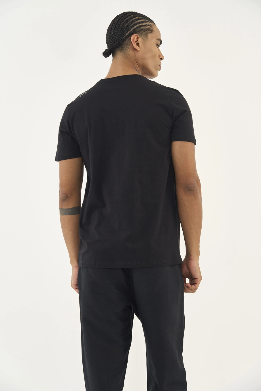 Camiseta Slim Com Logo Estampada Preto
