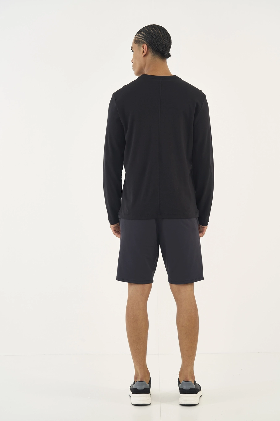 Camiseta Pima Slim Manga Longa Preto