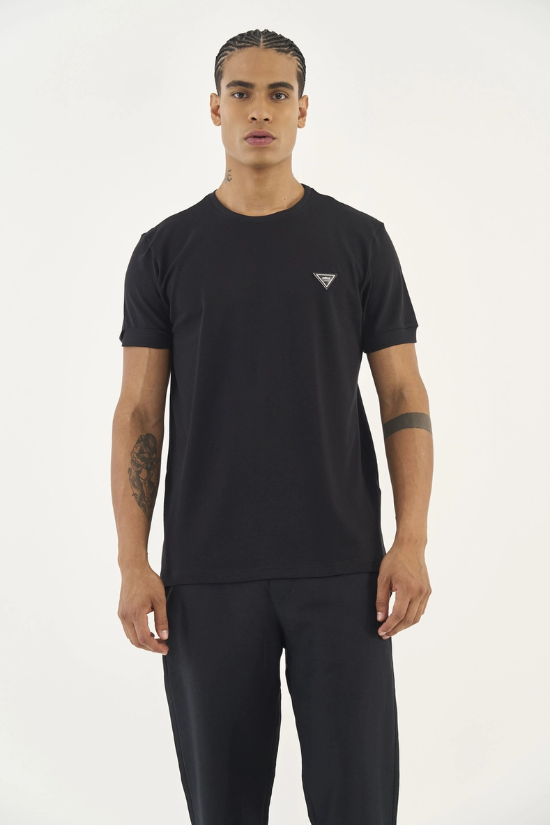 Camiseta Pima Placa Com Logo