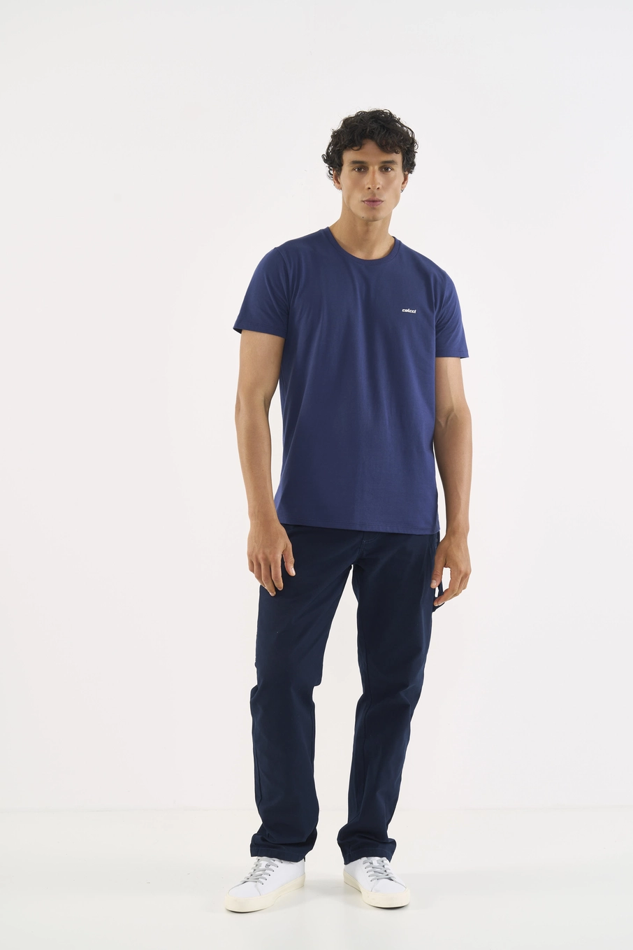 Camiseta Slim Basic Azul
