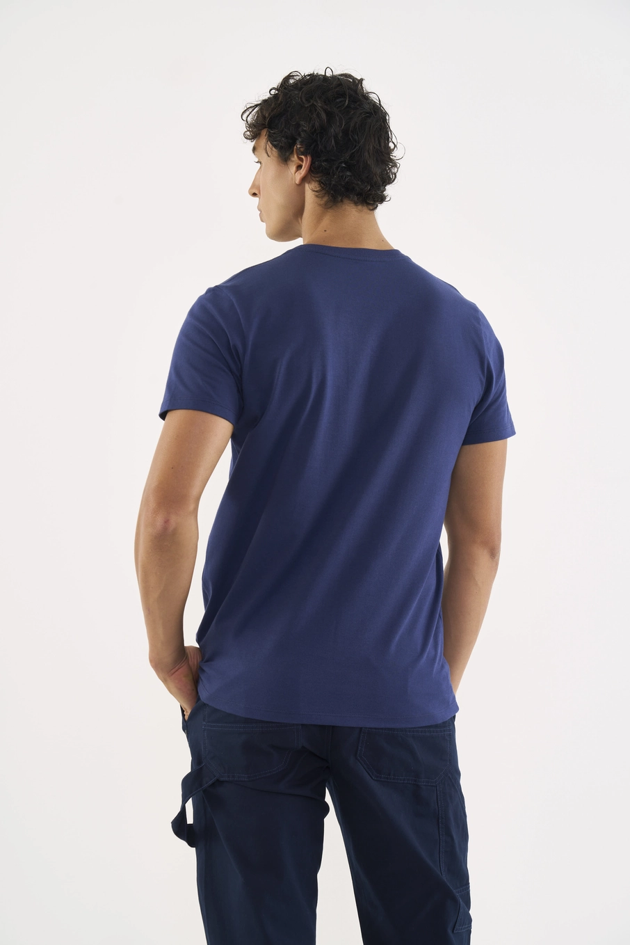 Camiseta Slim Basic Azul