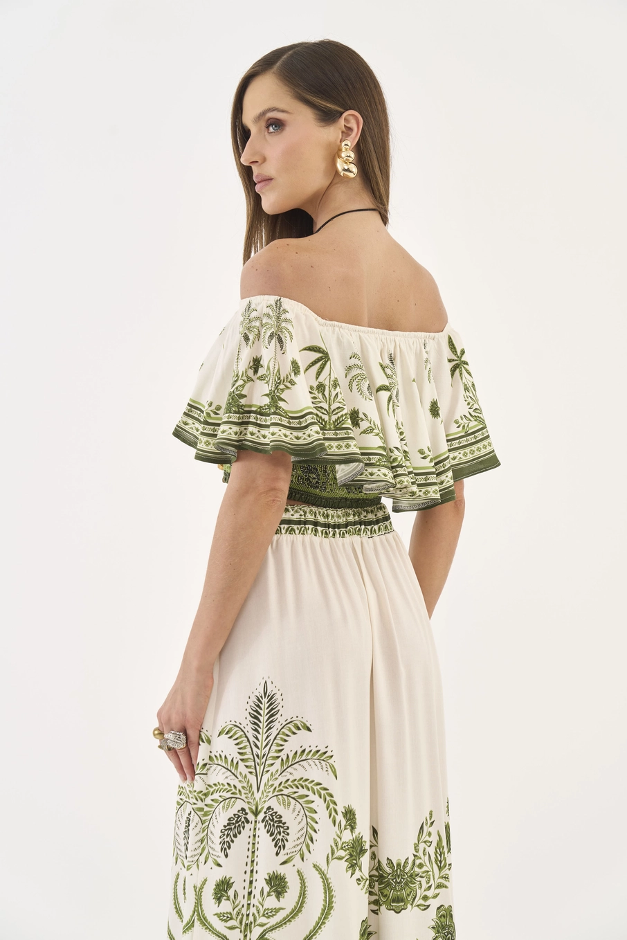 Blusa Ombro A Ombro Estampada Comfort Estampados