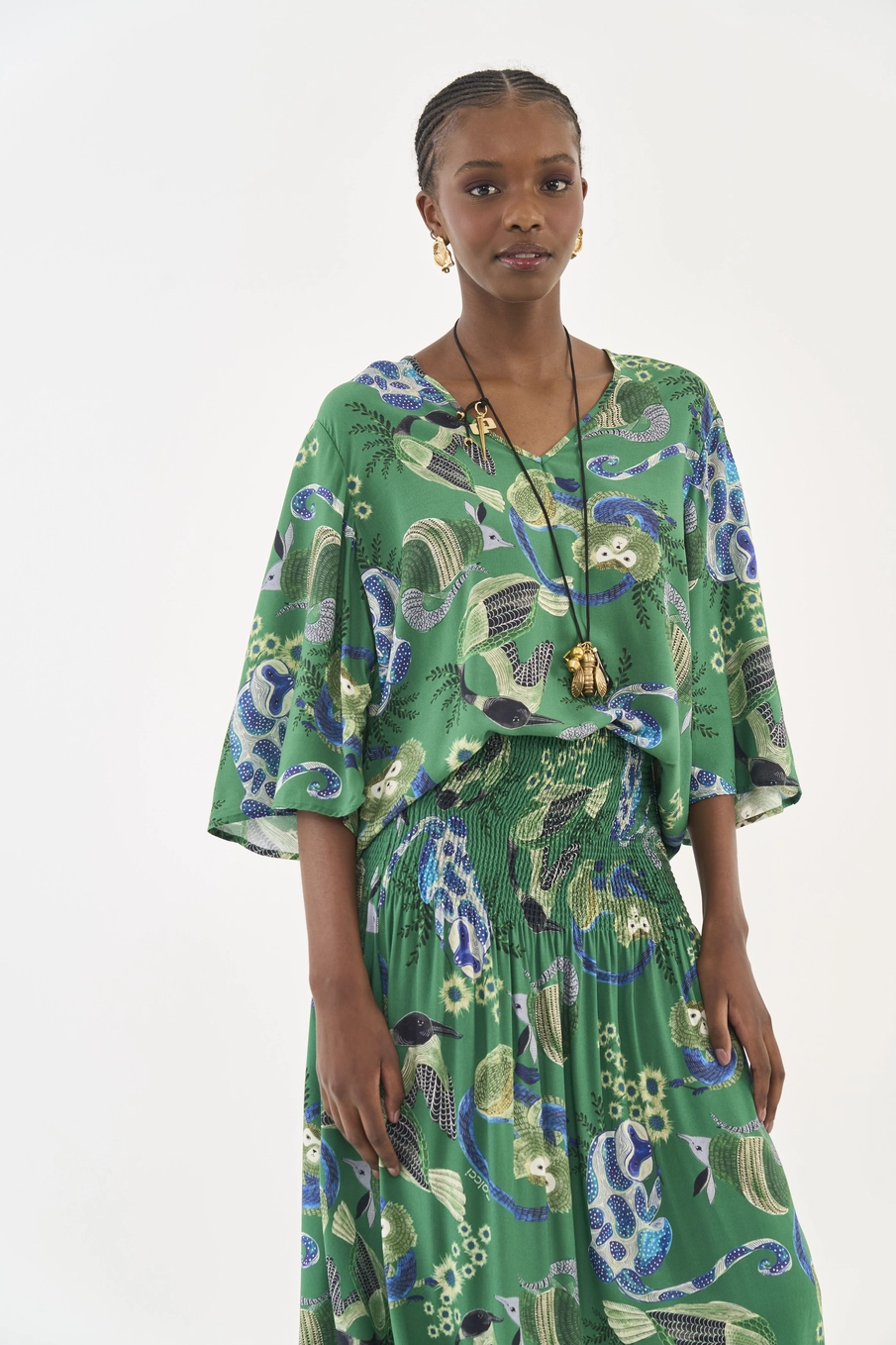 Blusa Ampla Estampada Estampados