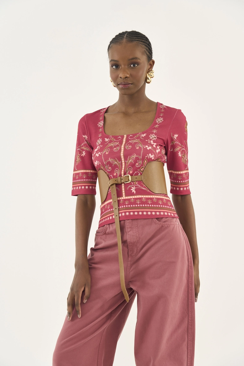 Blusa Estampada Slim