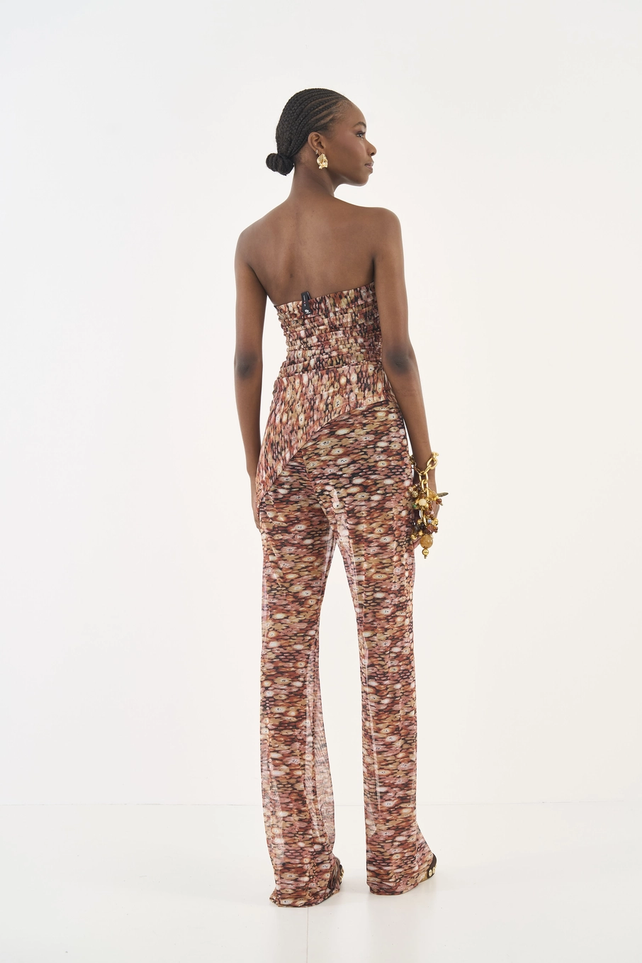 Blusa Slim Tomara Que Caia Estampada Em Tule Estampados