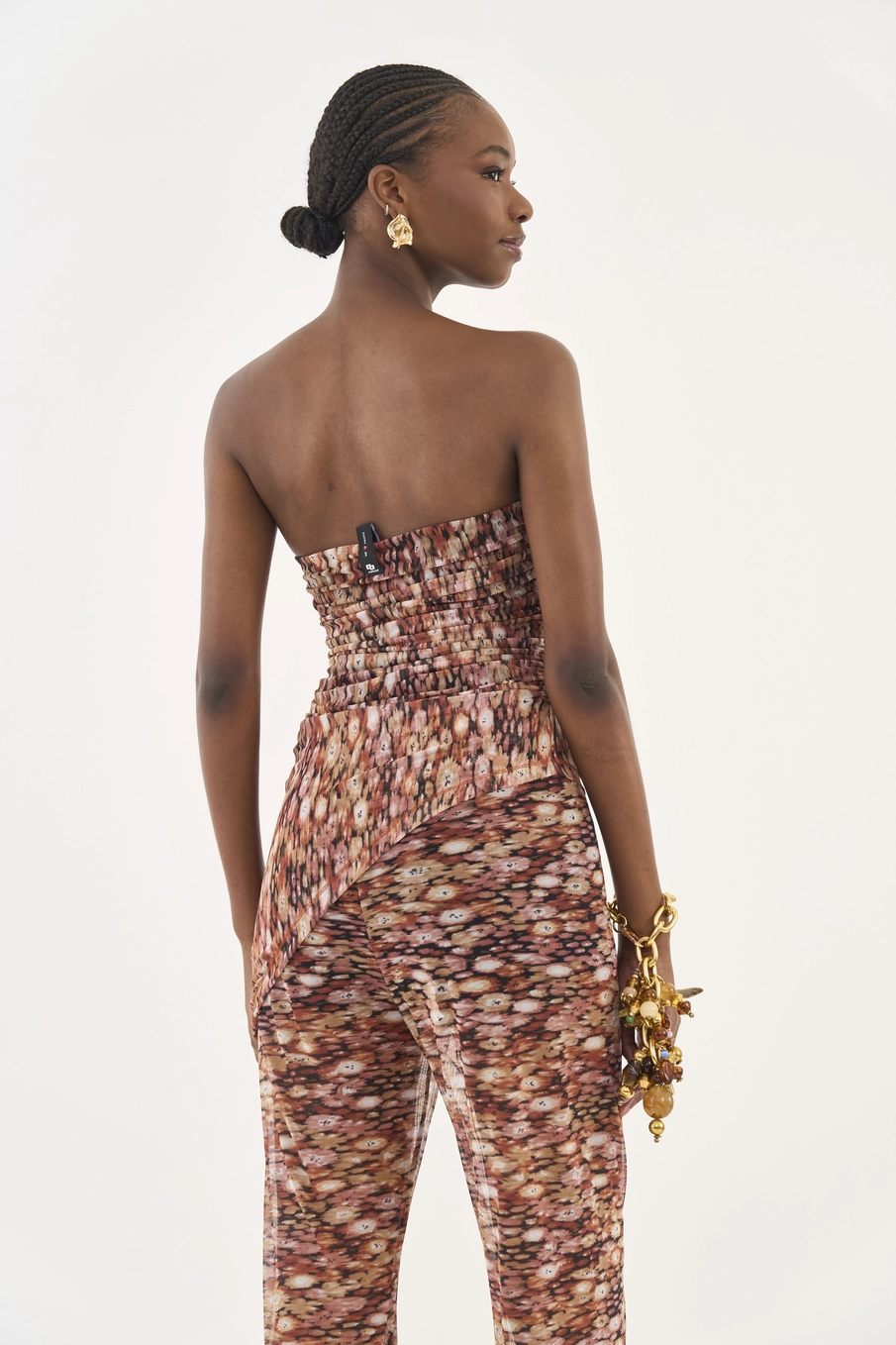 Blusa Slim Tomara Que Caia Estampada Em Tule Estampados