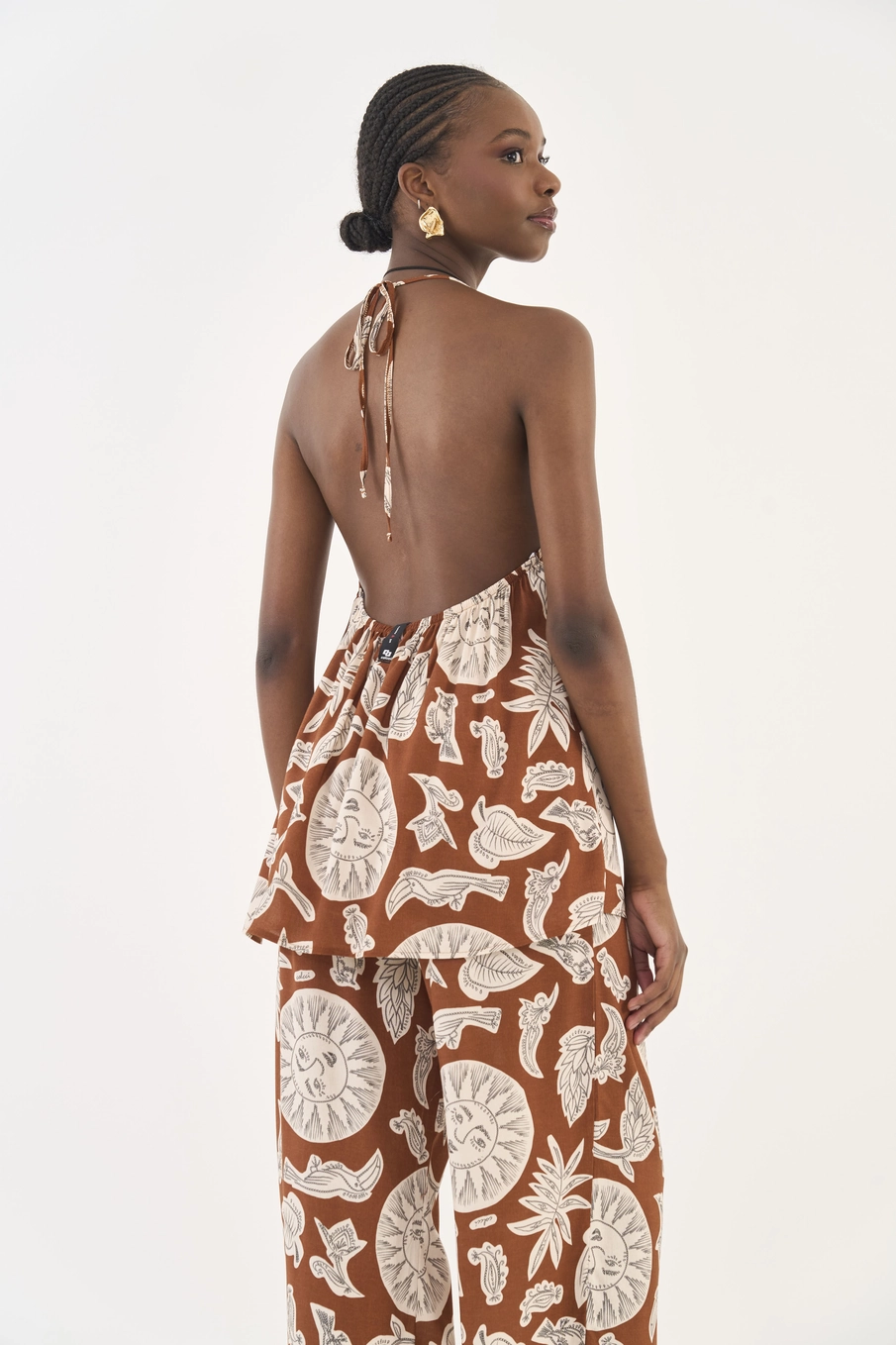 Blusa Frente Única Estampada Ampla Estampados