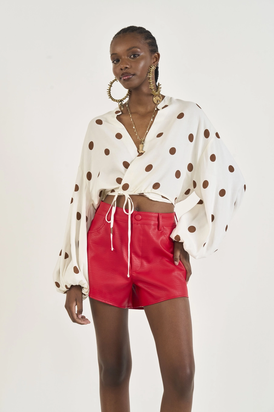 Blusa Estampada Com Transpasse Estampados