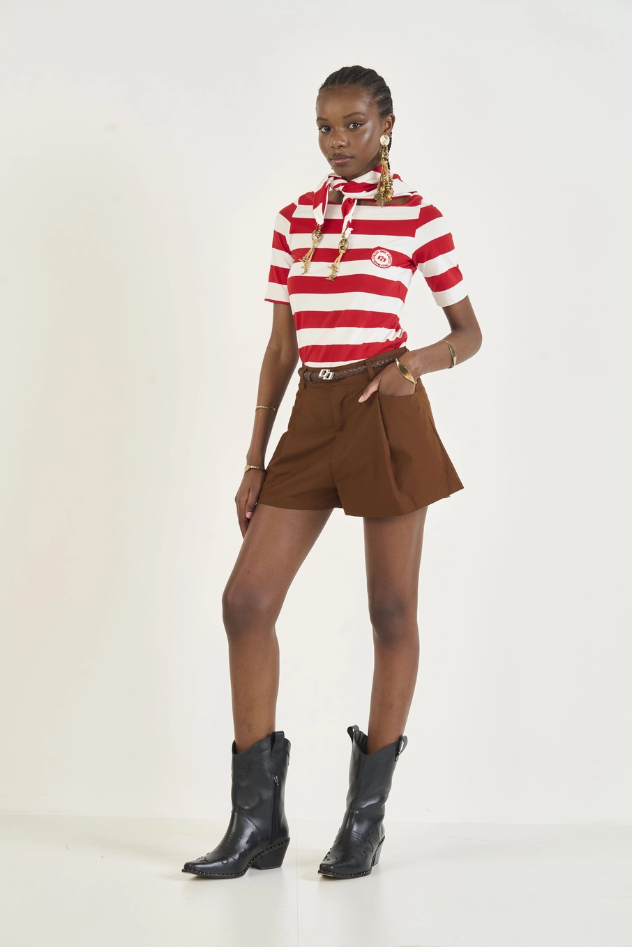 Camiseta Listrada Slim Estampados