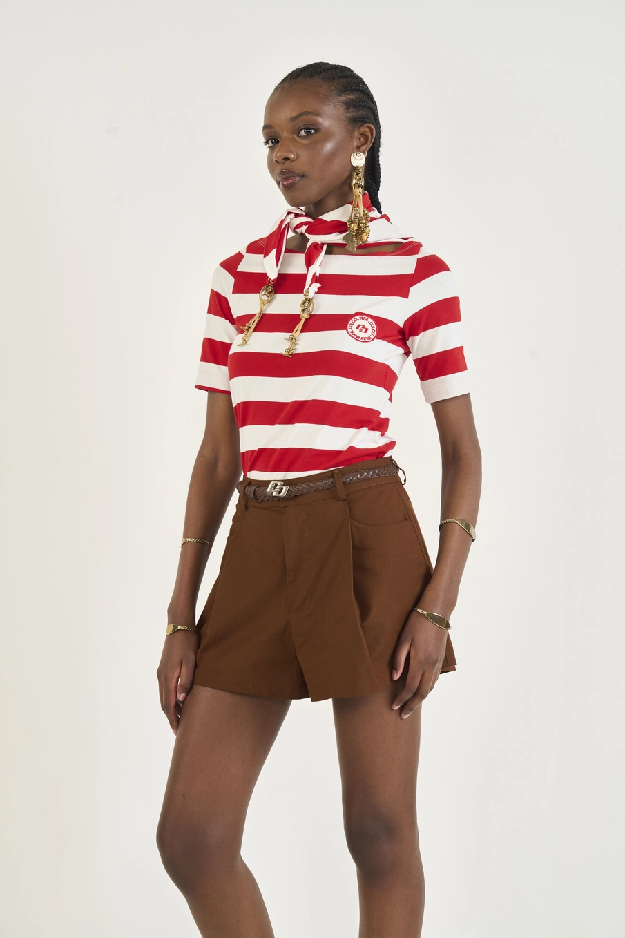 Camiseta Listrada Slim Estampados