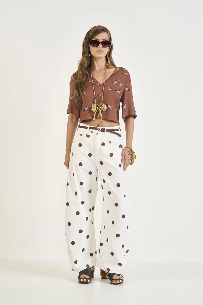 Blusa Comfort Horse Print