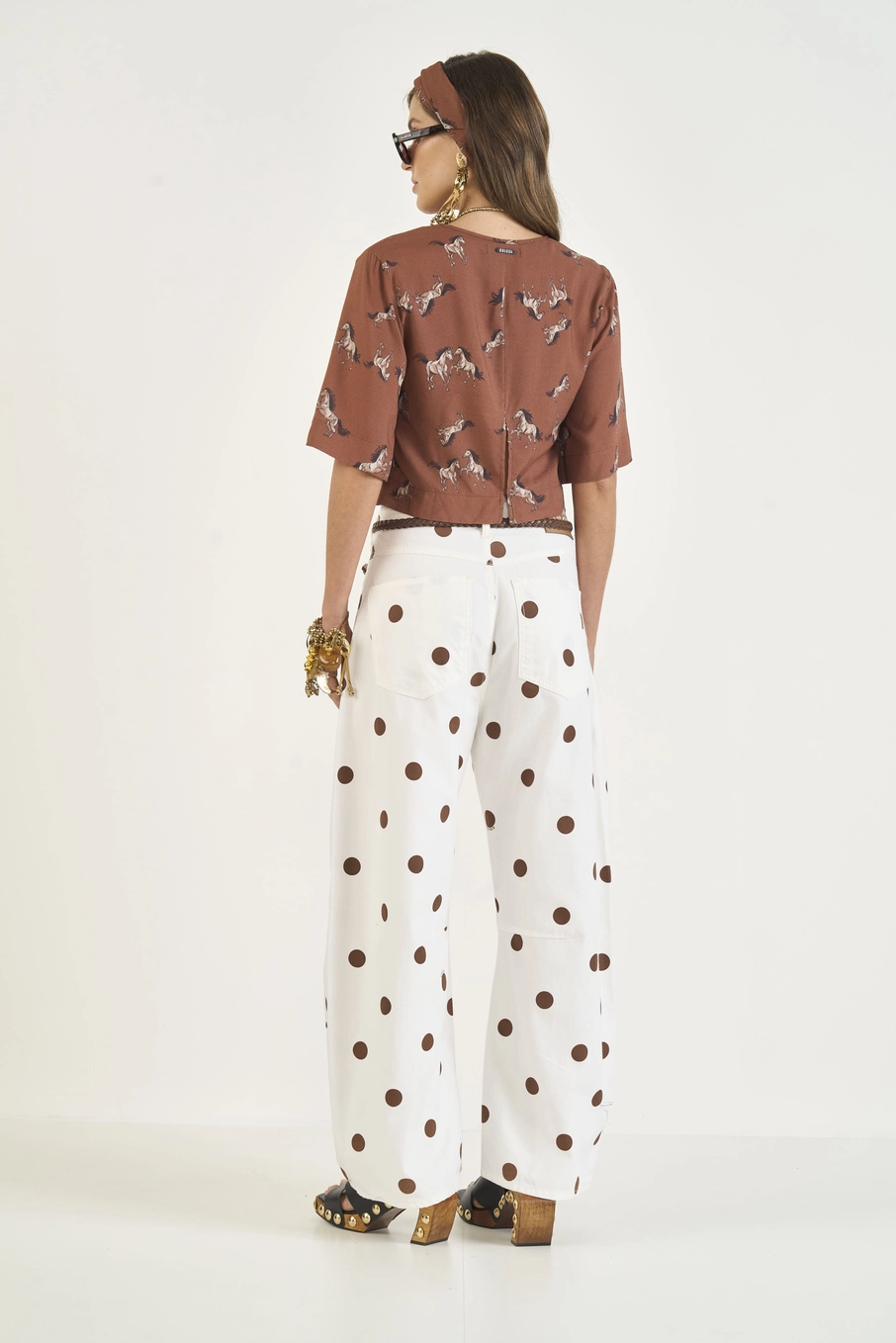 Blusa Comfort Horse Print Estampados