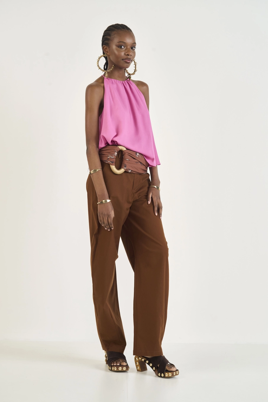 Blusa Solta Comfort Com Franzido Rosa