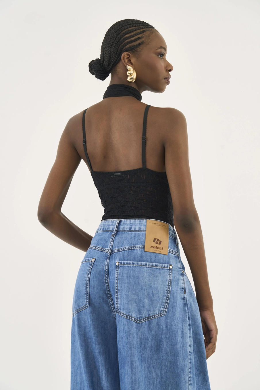 Blusa Slim Em Renda Preto