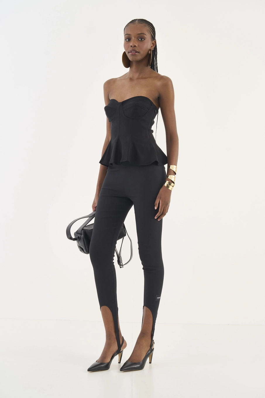 Blusa Slim Tomara Que Caia Peplum Preto