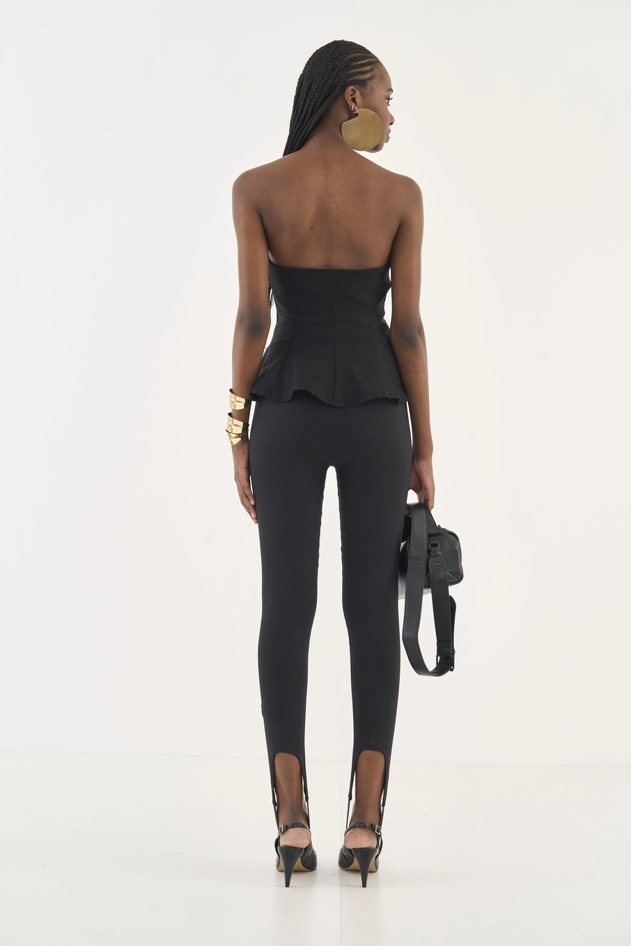 Blusa Slim Tomara Que Caia Peplum Preto