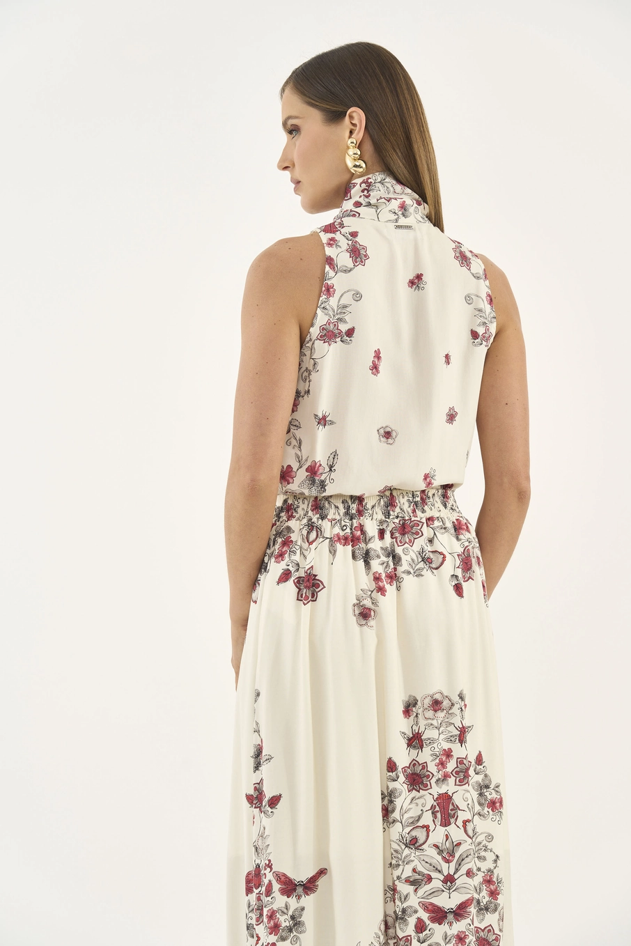 Blusa Comfort Estampada Com Renda Estampados
