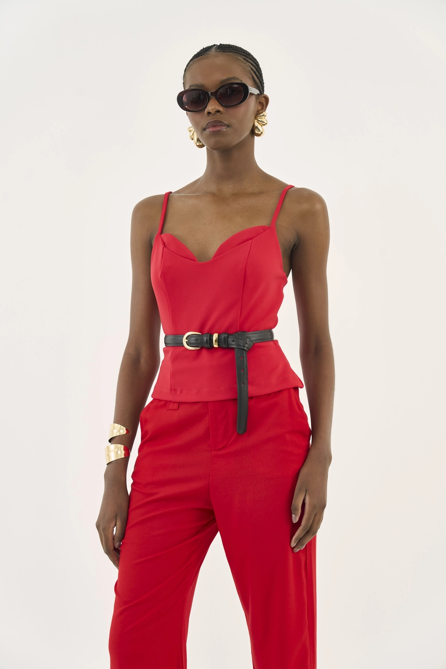 Blusa Alfaiataria Justa Vermelho
