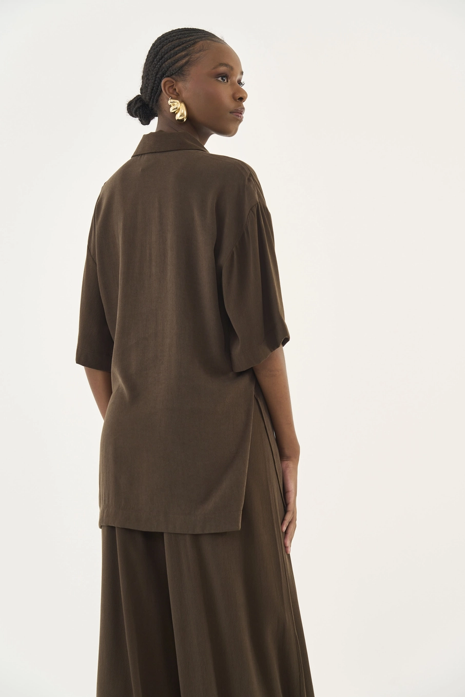 Blusa Over Comfort Marrom