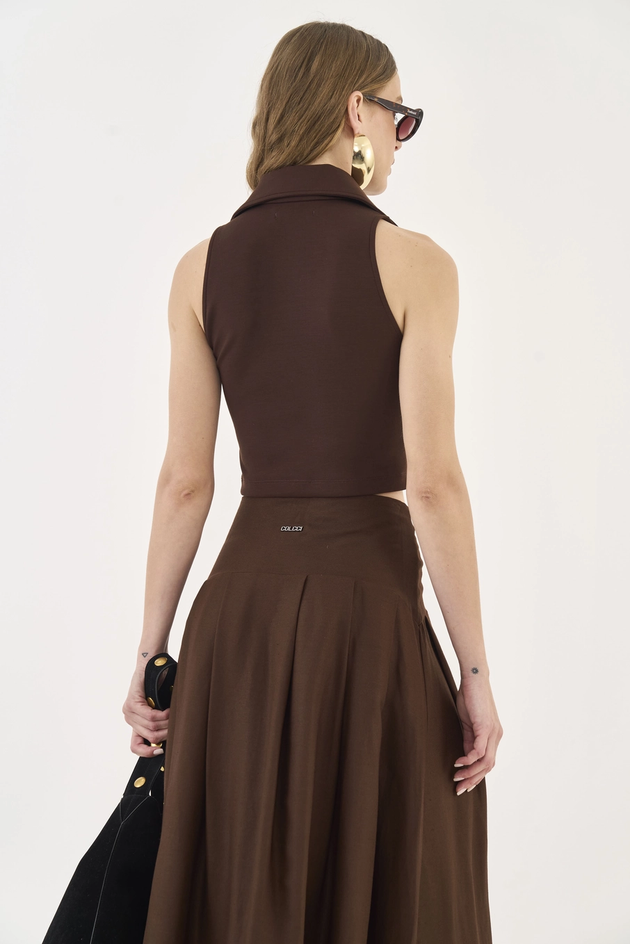 Blusa Encurtada Comfy Marrom