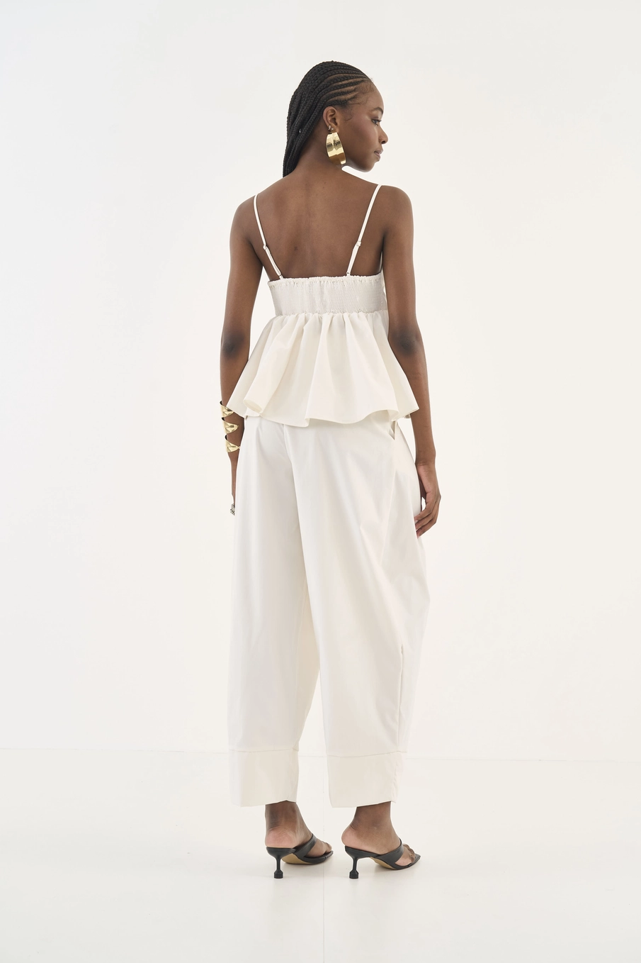 Blusa Peplum Evasê Off Shell