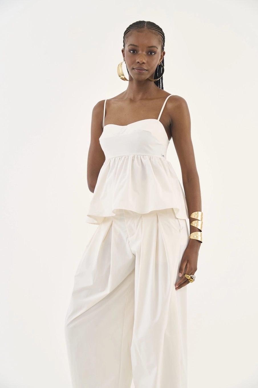 Blusa Peplum Evasê Off Shell