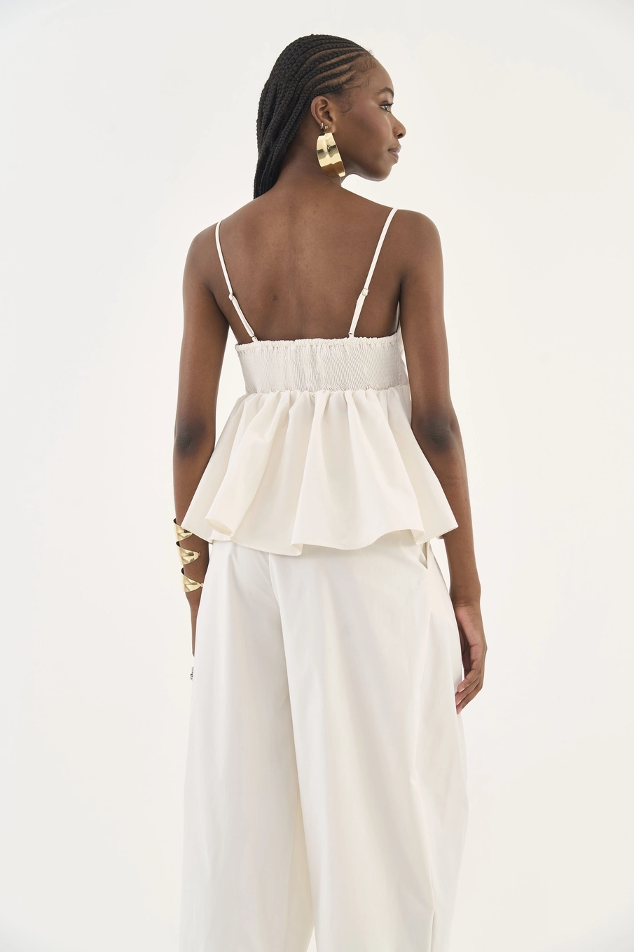 Blusa Peplum Evasê Off Shell