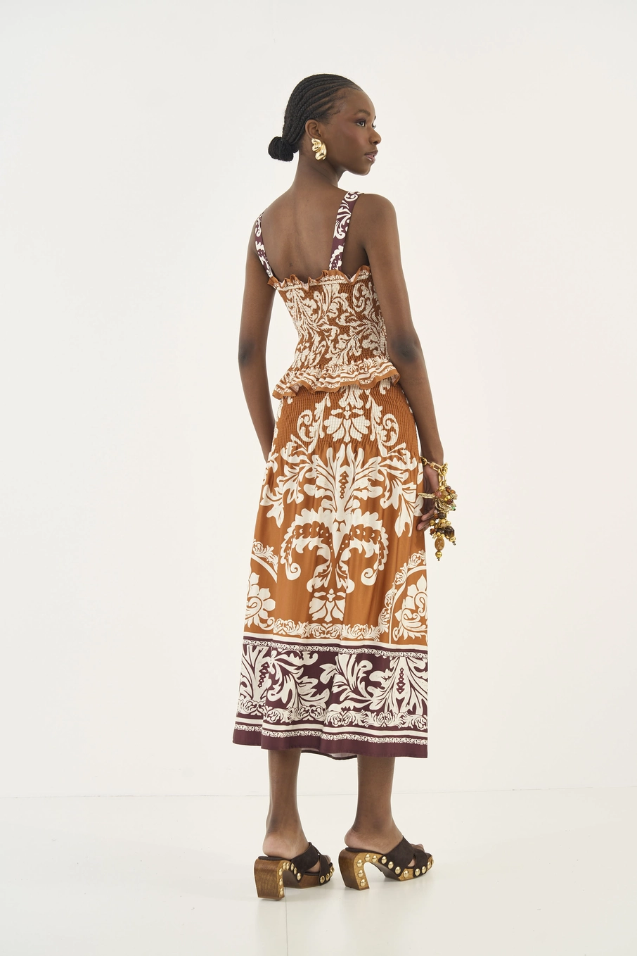 Blusa Slim Estampada Com Lastex Estampados