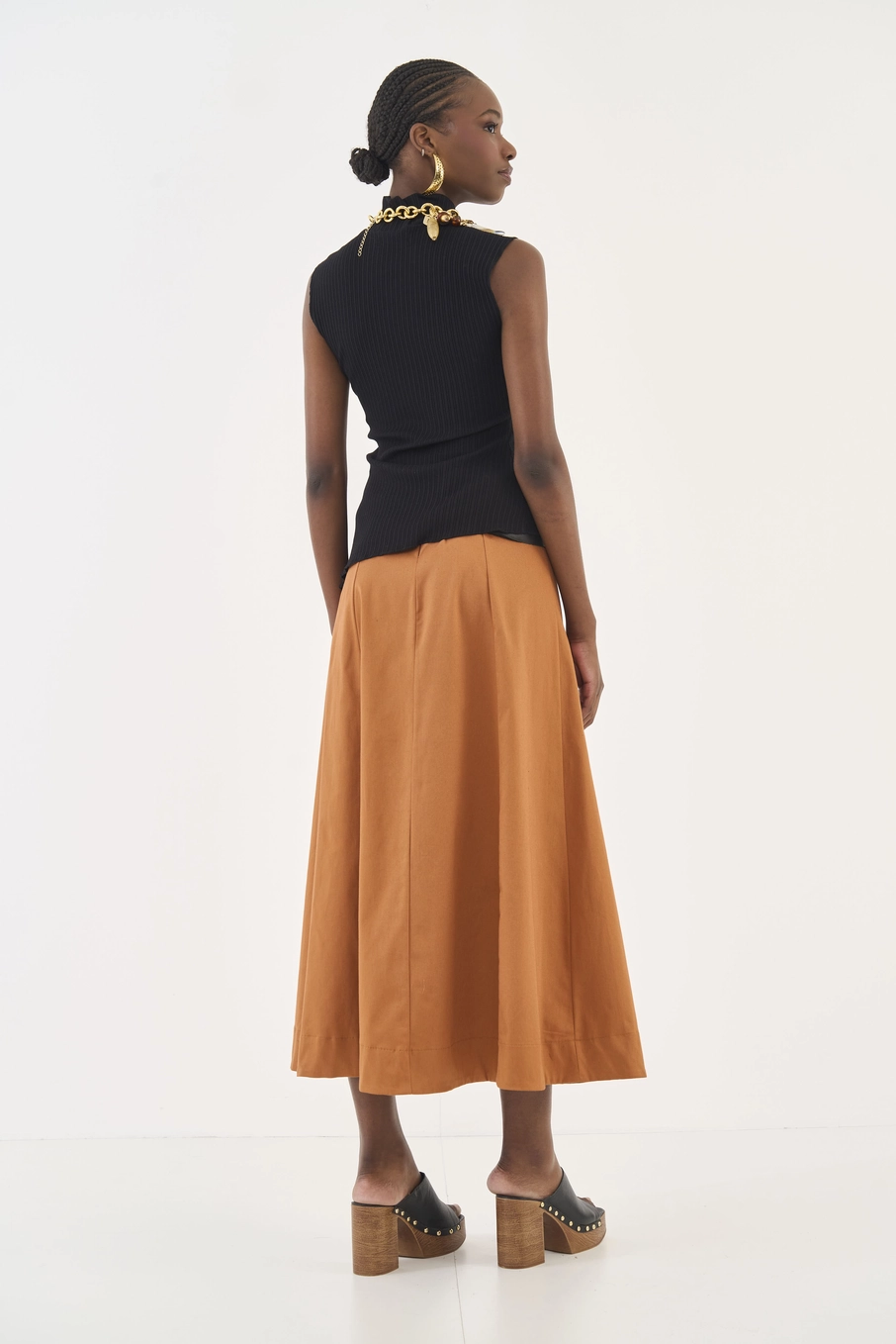 Blusa Slim Canelada Com Laço Lateral Preto
