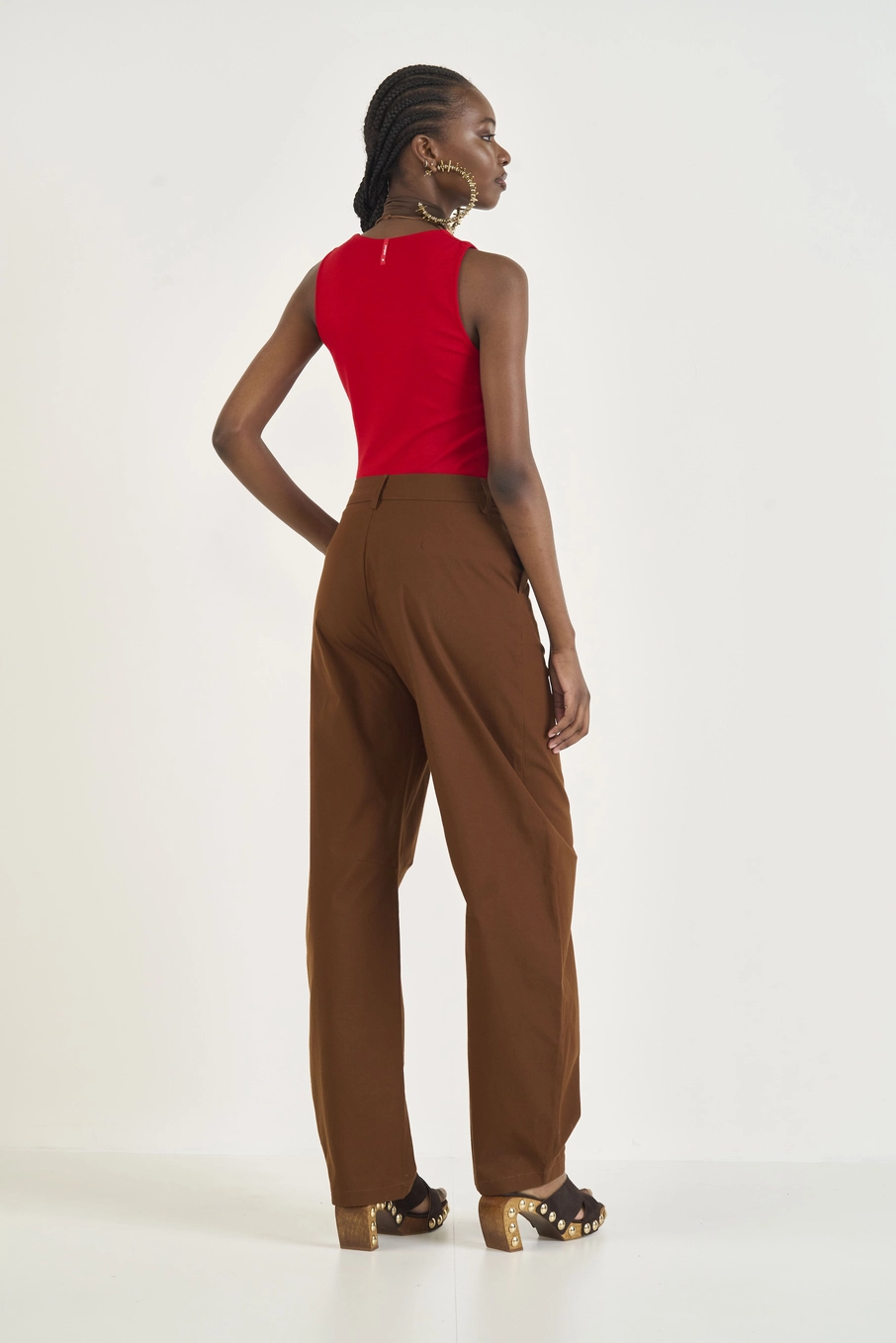 Blusa Slim Decote Quadrado Vermelho
