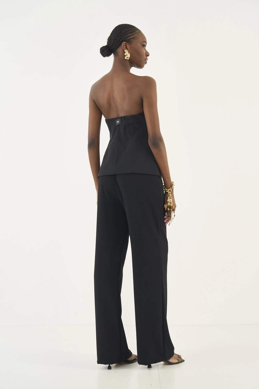Blusa Alfaiataria Tomara Que Caia Preto