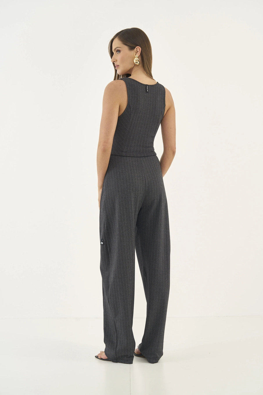 Blusa Comfort Com Botões Cinza