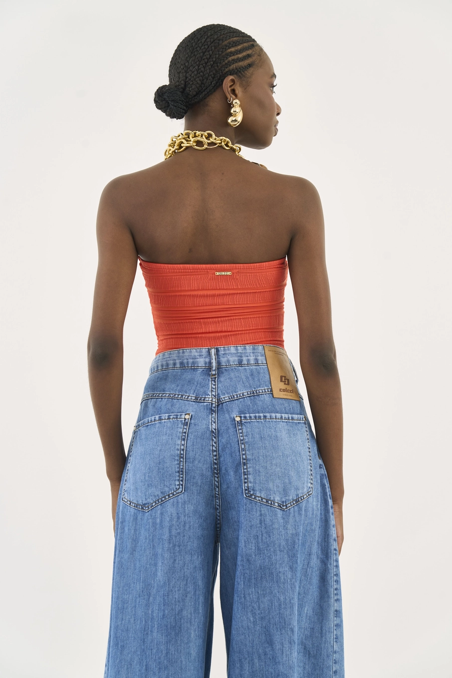 Blusa Slim Canelada Tomara Que Caia Laranja