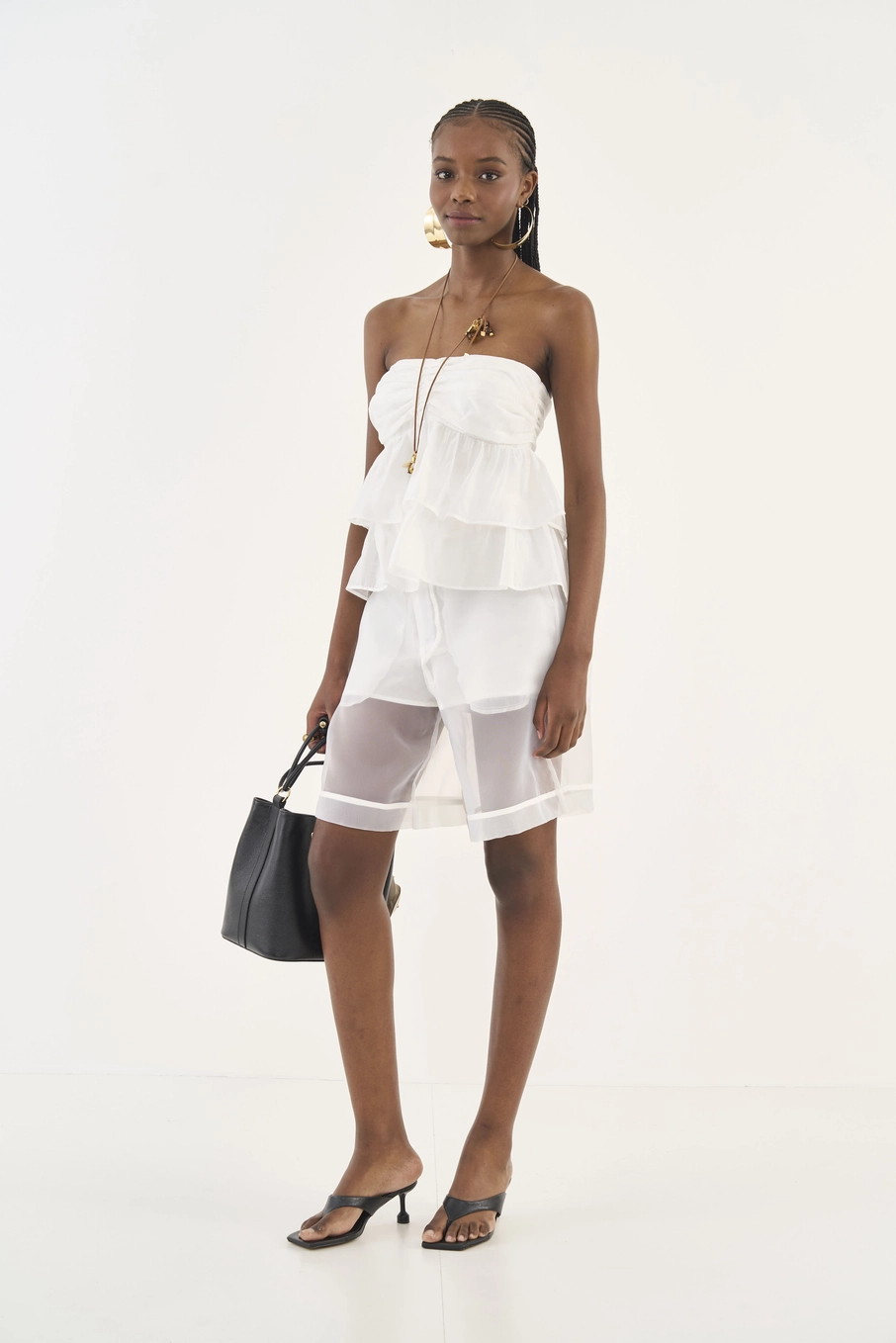 Blusa Tomara Que Caia Em Camadas Off Shell