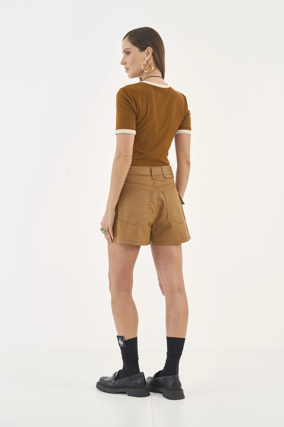 Blusa Comfort Duo Color Marrom