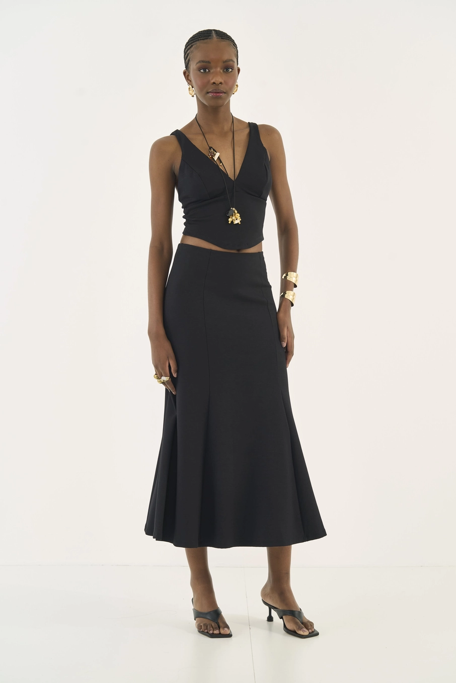 Blusa Slim Estruturada Preto