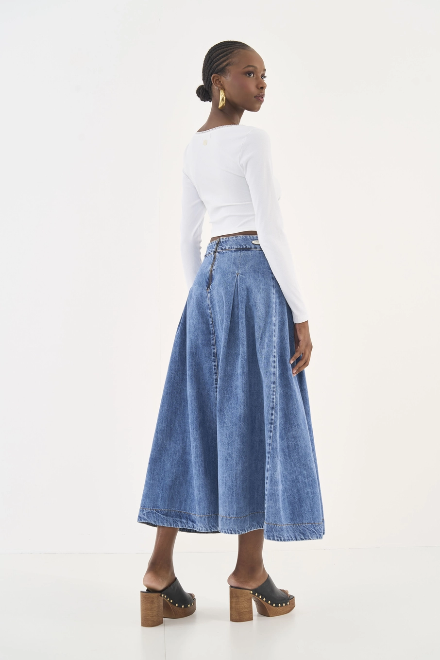 Blusa Slim Canelada Manga Longa Off Shell