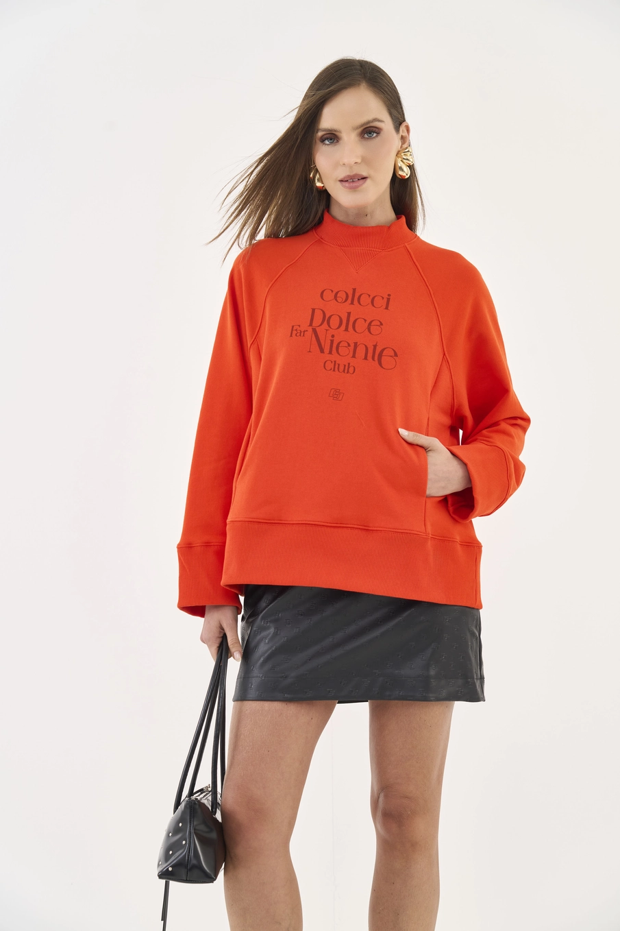 Blusao Malha 1 Feminino Colcci Laranja