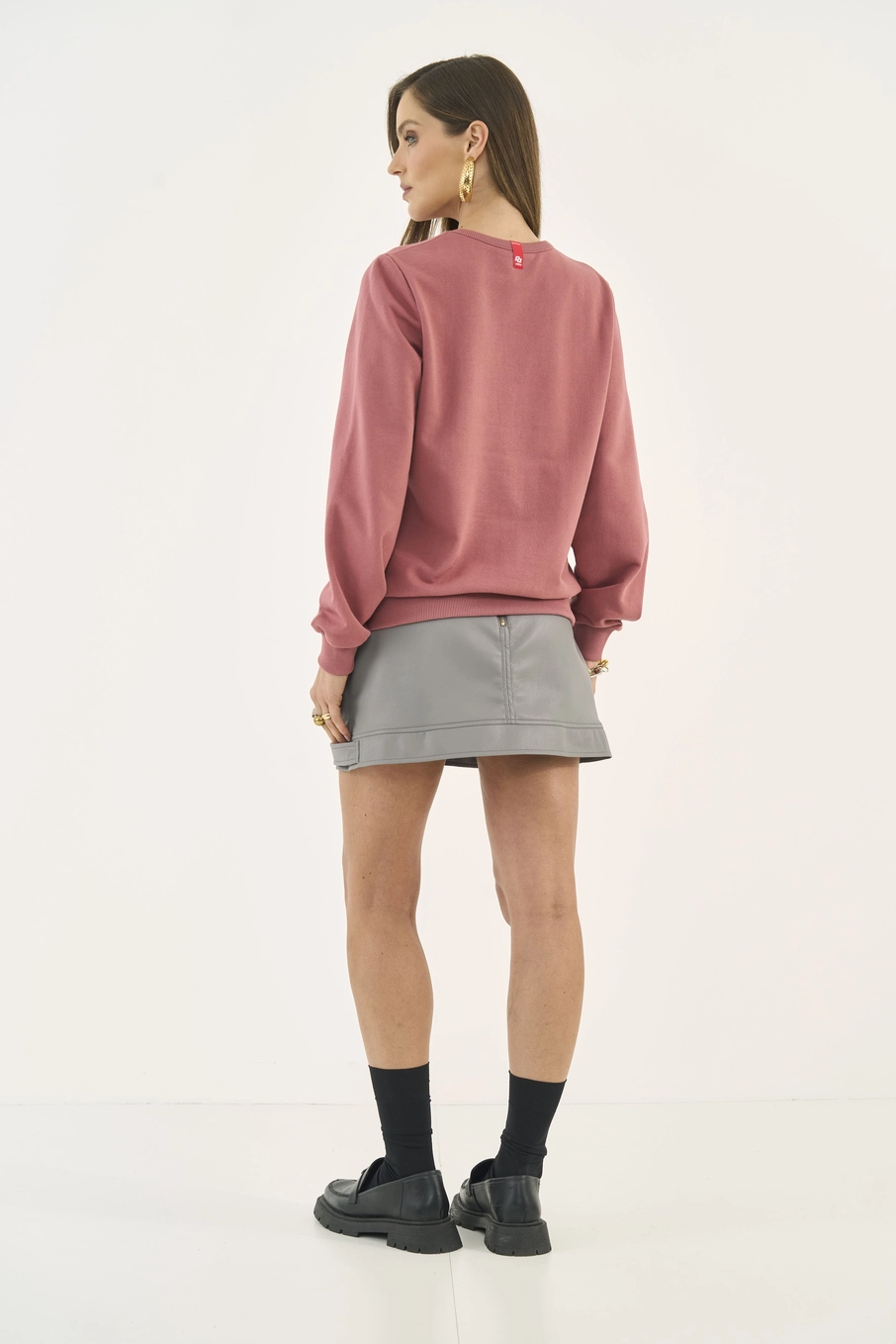 Blusão Comfort Com Aplicação Rosa